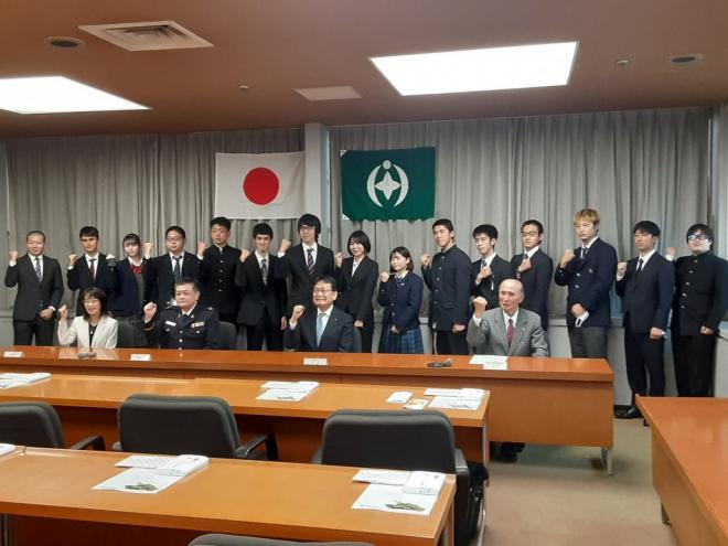 自衛隊入隊予定者激励表敬訪問