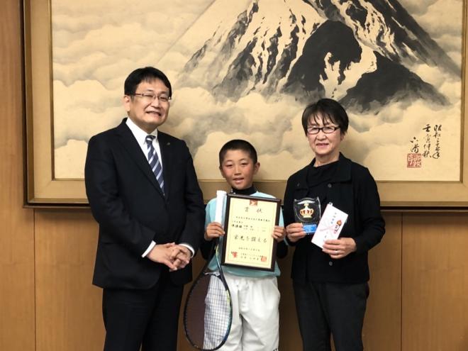 全国小学生ソフトテニス大会出場表敬訪問