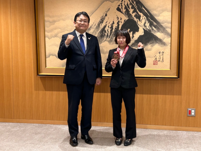 柔道 森結愛選手「グランドスラム・アブダビ2025」3位入賞 表敬訪問