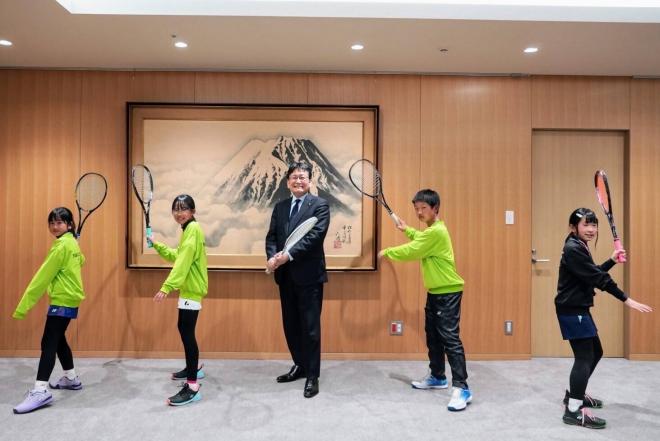 第23回全国小学生ソフトテニス大会出場表敬訪問