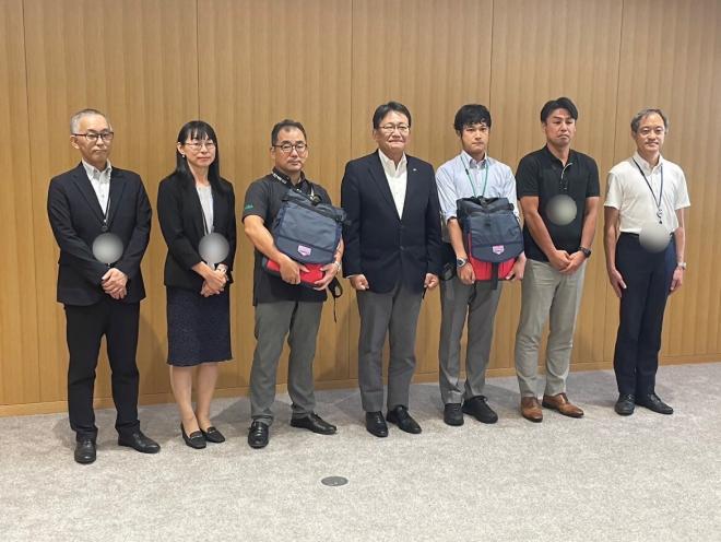 令和5年度台風13号災害にかかる被災自治体への派遣職員出発式