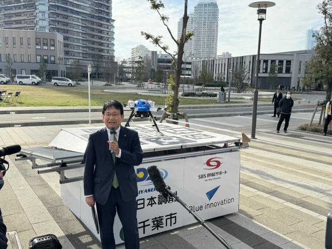 ドローン・地上配送ロボット連携による医薬品配送実証実験視察