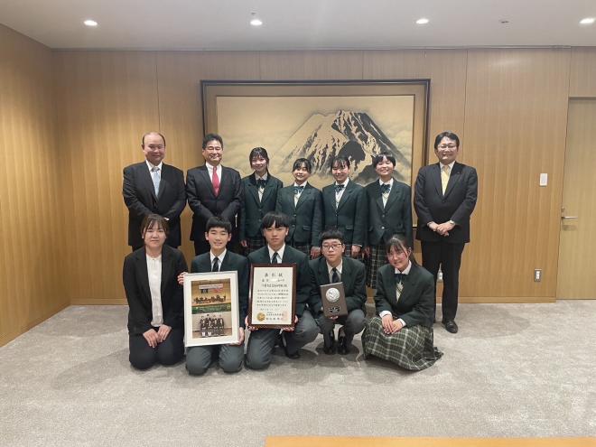 土気中学校吹奏楽部表敬訪問