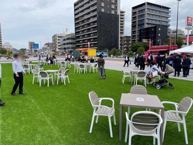 国道357号上部空間利活用社会実験イベント視察