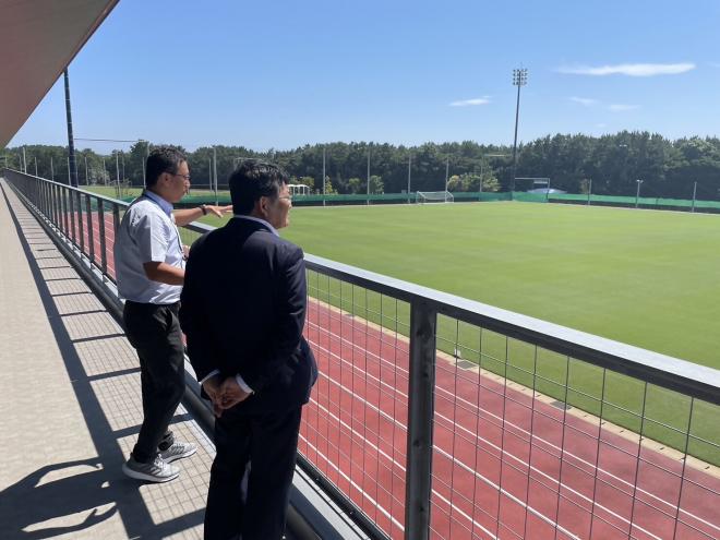 高円宮記念JFA夢フィールド視察