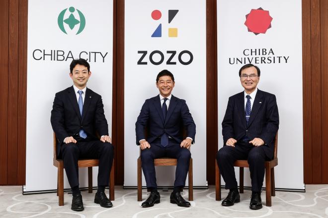 熊谷市長、前澤代表取締役社長、徳久学長