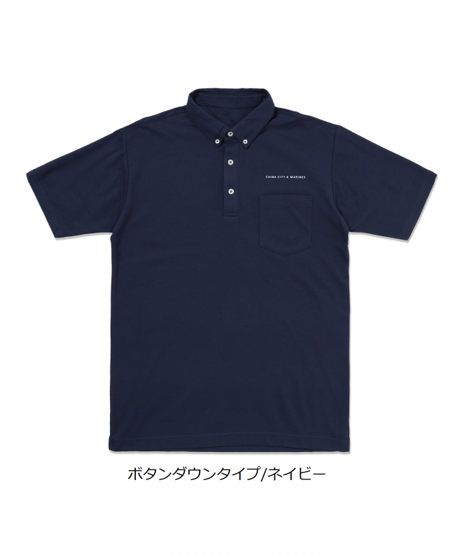ボタンダウンネイビー正面