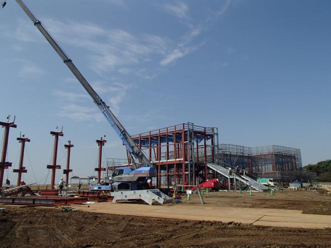 0928鉄骨組み立て