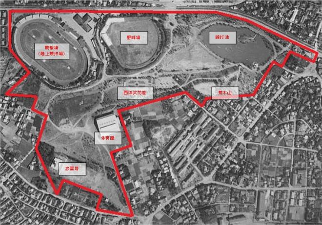 千葉公園航空写真1957年