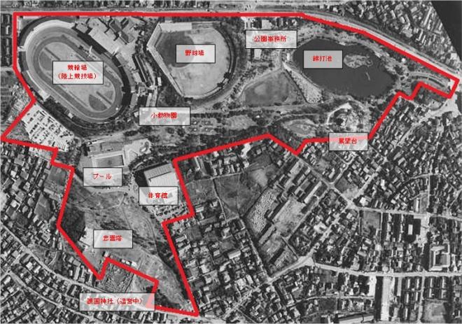 千葉公園航空写真1967年