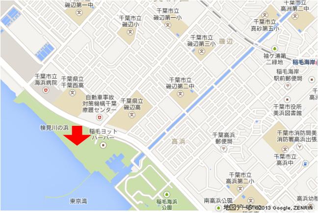 検見川地区の位置図