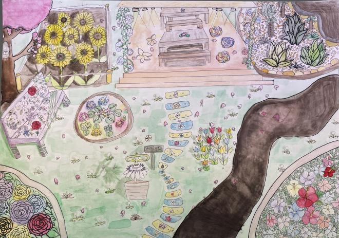 朝のカラフルな公園　矢板