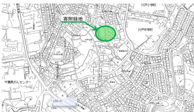 寄附緑地位置図