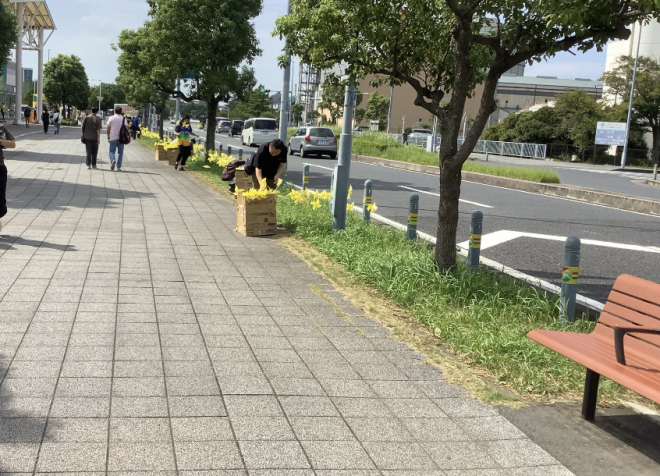 0927かざぐるまプロジェクト掲出中写真