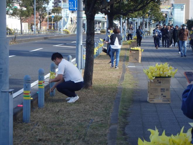 1129かざぐるまプロジェクト掲出中写真