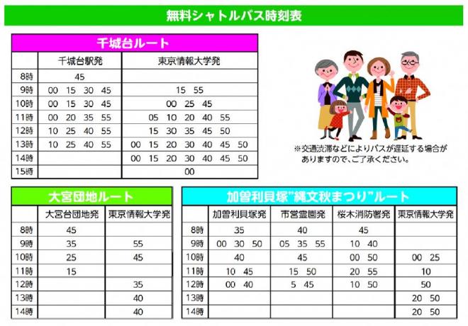 26回区民まつり時刻表