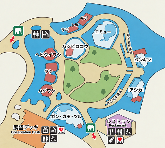鳥類・水系ゾーンマップ